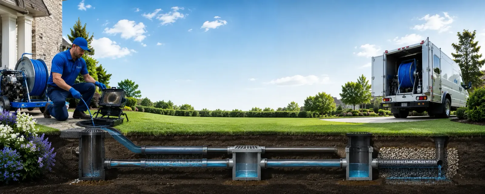 Outdoor drain cleaning information for Laurelville, OH
